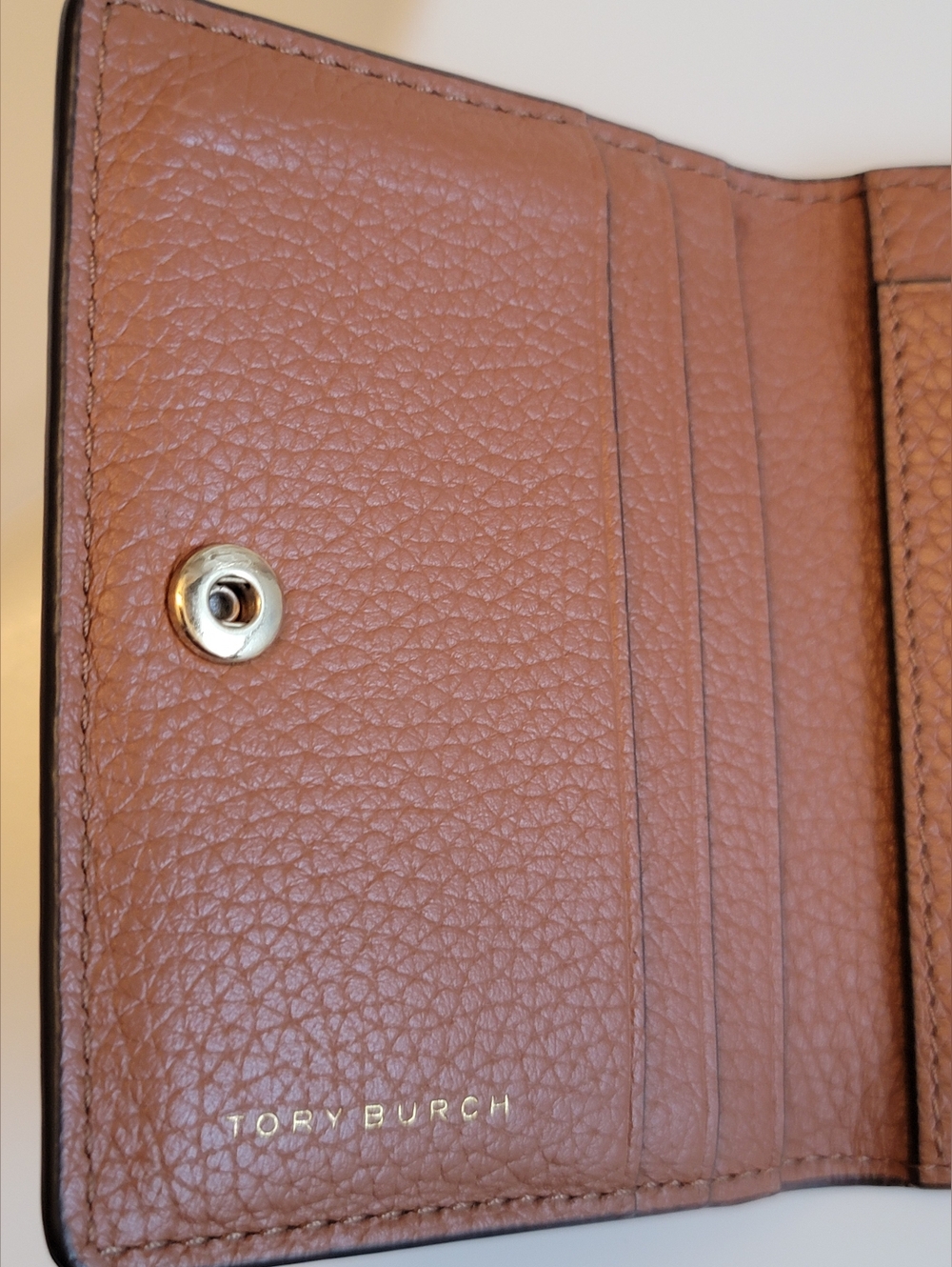 Tory Burch Embossed Leather  Wallet - Brown - Picture 4 of 6
